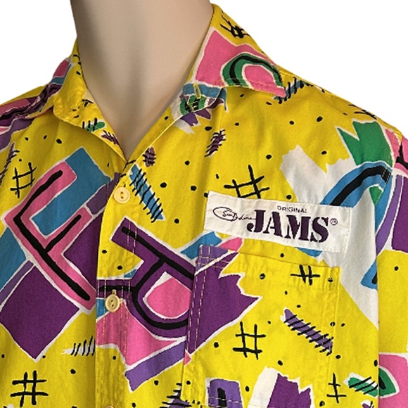 JAMS World Original Hawaiian Shirt Tiki USA Cotton Made in Hawaii, USA RARE - Picture 6 of 10